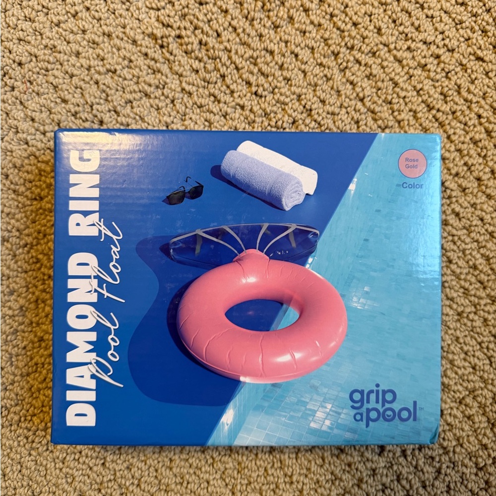 Rose Gold Diamond Ring Pool Float